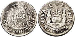 1748. Fernando VI. M‚xico. M. 1 real. ... 