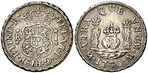 1760. Fernando VI. M‚xico. M. 1 real. ... 