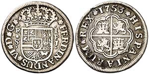 1753. Fernando VI. Sevilla. PJ. 1 real. ... 