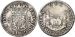 1759. Fernando VI. Lima. JM. 2 reales. (Cal. ... 