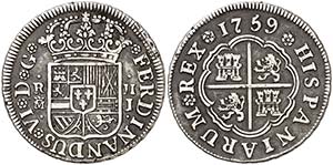 1759. Fernando VI. Madrid. J. 2 reales. ... 