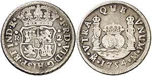 1754. Fernando VI. M‚xico. M. 2 reales. ... 