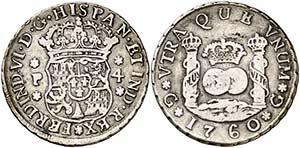 1760. Fernando VI. Guatemala. P. 4 reales. ... 