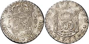 1755. Fernando VI. Guatemala. J. 8 reales. ... 