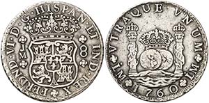 1760. Fernando VI. Lima. JM. 8 reales. (Cal. ... 
