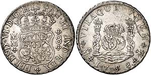 1758. Fernando VI. M‚xico. MM. 8 reales. ... 