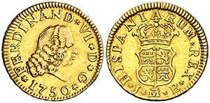1750. Fernando VI. Madrid. JB. 1/2 escudo. ... 
