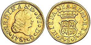 1757. Fernando VI. Sevilla. PJ. 1/2 escudo. ... 