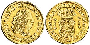 1752. Fernando VI. Lima. J. 1 escudo. (Cal. ... 