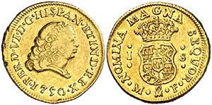 1750. Fernando VI. M‚xico. MF. 1 escudo. ... 