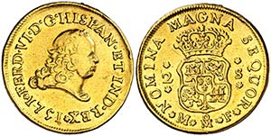 1751. Fernando VI. M‚xico. MF. 2 escudos. ... 