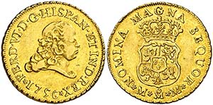 1756. Fernando VI. M‚xico. MM. 2 escudos. ... 