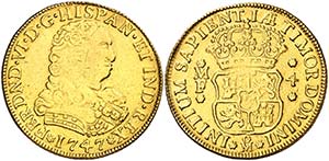 1747. Fernando VI. M‚xico. MF. 4 escudos. ... 