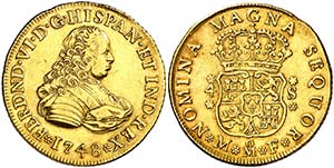 1748. Fernando VI. M‚xico. MF. 4 escudos. ... 