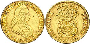 1757. Fernando VI. M‚xico. MM. 4 escudos. ... 