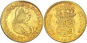 1759. Fernando VI. Popay n. J. 4 escudos. ... 