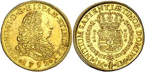 1752. Fernando VI. Lima. J. 8 escudos. (Cal. ... 