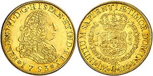 1753. Fernando VI. Lima. J. 8 escudos. (Cal. ... 