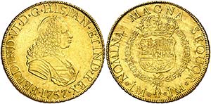1757. Fernando VI. Lima. JM. 8 escudos. ... 