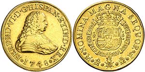 1748. Fernando VI. M‚xico. MF. 8 escudos. ... 