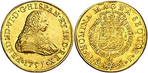 1751. Fernando VI. M‚xico. MF. 8 escudos. ... 