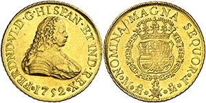 1752. Fernando VI. M‚xico. MF. 8 escudos. ... 