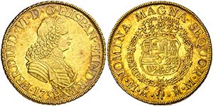 1758. Fernando VI. M‚xico. MM. 8 escudos. ... 
