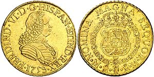 1759. Fernando VI. M‚xico. MM. 8 escudos. ... 