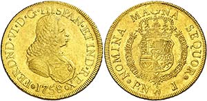 1758. Fernando VI. Popay n. J. 8 escudos. ... 