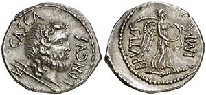 (43-42 a.C.). Bruto / Servilius Casca ... 