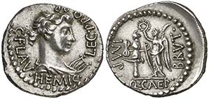(43 a.C.). Bruto / C. Flavius Hemicillus. ... 
