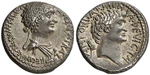 (32 a.C.). Cleopatra y Marco Antonio. Ceca ... 