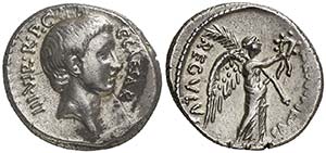 (42 a.C.). Octavio / L. Livineius Regulus. ... 