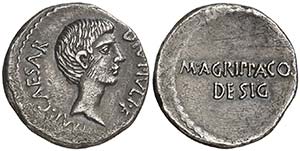 (38 a.C.). Octavio y Agrippa / C. Cornelius ... 