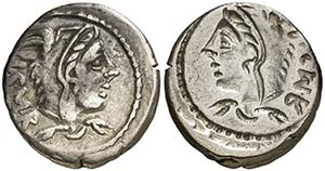 (105 a.C.). Gens Thoria. Norte de Italia. ... 