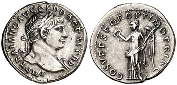 (107 d.C.). Trajano. Denario. (Spink 3129) ... 