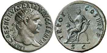 (101 d.C.). Trajano. Dupondio. (Spink 3225) ... 