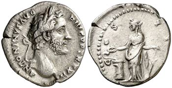 (148-149 d.C.). Antonino pío. Denario. ... 