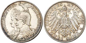 1901. Alemania. Prusia. Guillermo II. 2 ... 