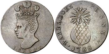 1788. Barbados. 1 penique. (Kr. Tn8). 13,82 ... 