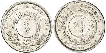 1923. Costa Rica. (Kr. 159). 6,27 g. AG. ... 