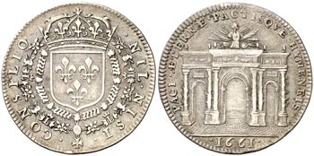 1661. Francia. Jetón. (F. 227). 5,12 g. ... 
