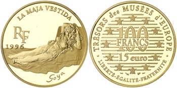 1996. Francia. 100 francos / 15 euros. (Fr. ... 