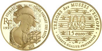 1997. Francia. 100 francos / 15 euros. (Fr. ... 