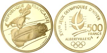 1990. Francia. 500 francos. (Fr. 615) (Kr. ... 