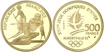 1990. Francia. 500 francos. (Fr. 617) (Kr. ... 