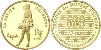 1997. Francia. 500 francos / 75 euros. (Fr. ... 