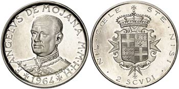 1964. Orden de Malta. 2 escudos. ... 