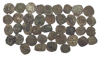 Lote de 41 dineros medievales de Sicilia, la ... 
