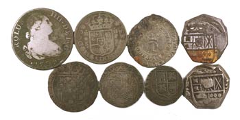 Lote de 8 monedas españolas en plata de ... 